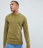 D-struct Tall Oversized Crew Neck Sweater - Green
