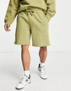 Topman Oversized Shorts In Khaki - Part Of A Set-green