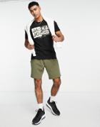 Jack & Jones Logo Print Crew Neck T-shirt In Black