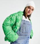 Native Youth Plus Oversized Padded Jacket In Face Print-green