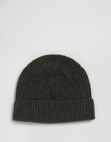 Glen Lossie Lambswool Beanie - Green