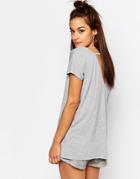 Missguided V Back Bar T-shirt - Gray