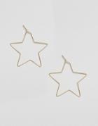Asos Open Star Earrings - Gold
