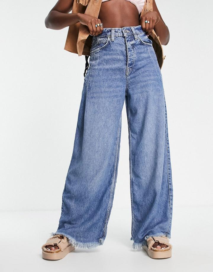 Free People Old West Slouchy Jean In Canyon Blue