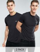 Armani Jeans 2 Pack T-shirt Regular Fit Black/black - Black