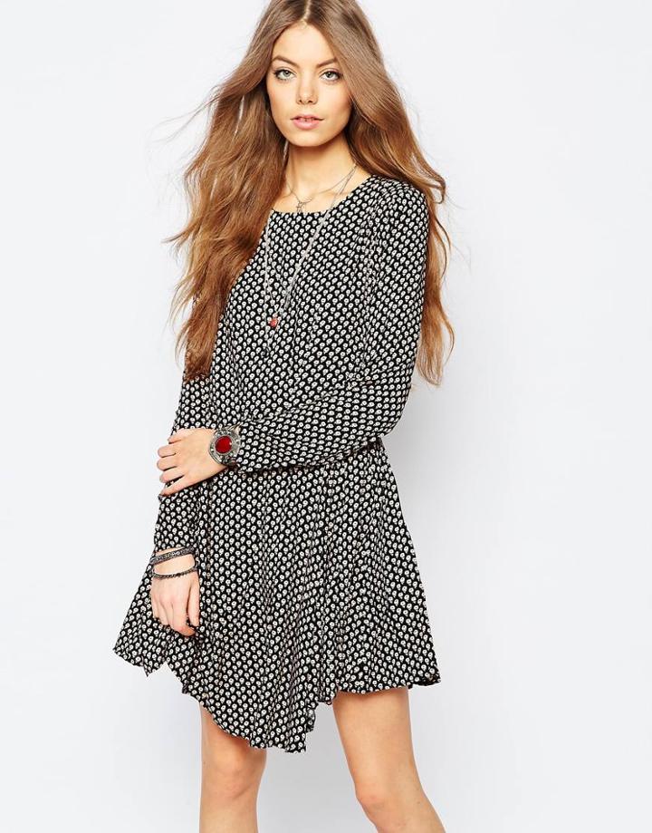 Brave Soul Ditsy Print Skater Dress
