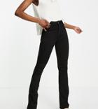 Asos Design Tall Hourglass High Rise 'lift And Contour' Flare Jeans In Clean Black