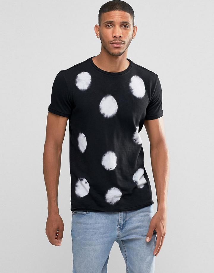 Lindbergh T-shirt With Batik Print - Black