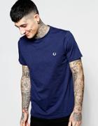 Fred Perry T-shirt With Laurel Wreath Logo - French Navy Marl