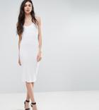 Asos Tall Midi Cami Bodycon Dress - White