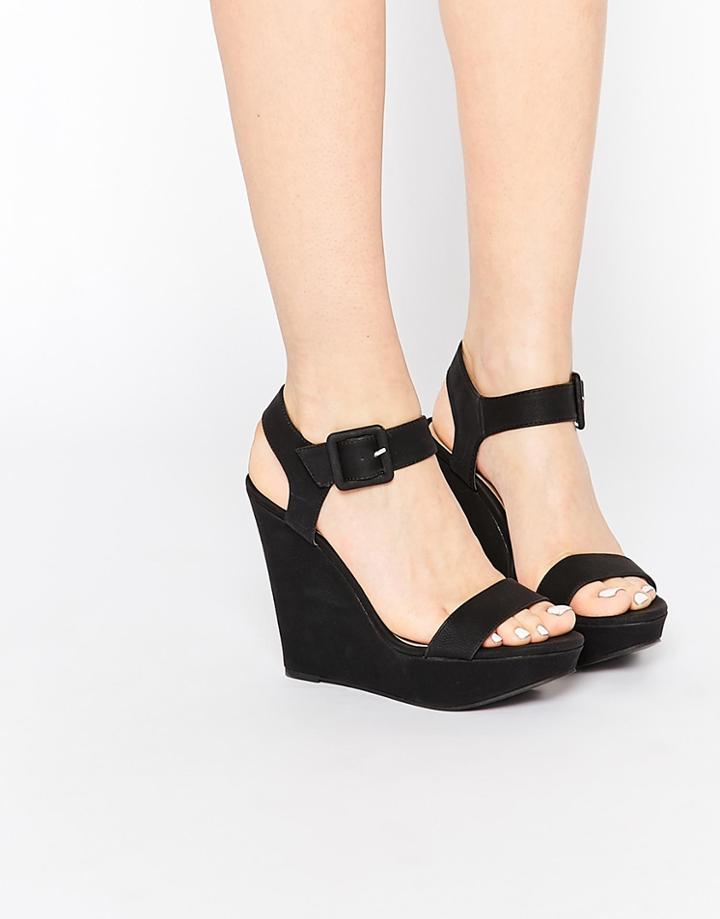 Call It Spring Patzun Wedge Sandals - Black