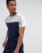 D-struct Cut And Sew Panel T-shirt - Navy
