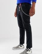 Collusion Tapered Fit Chino In Black - Black