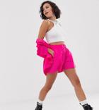 Collusion Nylon Shorts With Reflective Binding - Pink