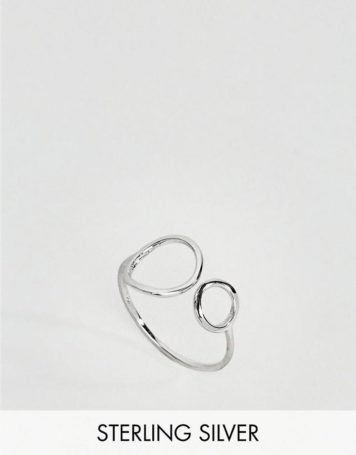 Kinglsey Ryan Sterling Silver Mis Shape Circle Ring - Silver
