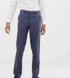 Asos Design Tall Slim Suit Pants In Slate Blue - Blue