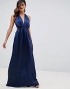 The Jetset Diaries Louvre Plunge Maxi Dress - Navy