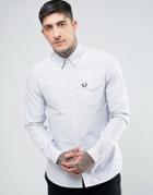 Fred Perry Oxford Stripe Shirt In White - White