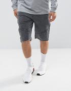 New Look Jersey Shorts In Acid Gray - Gray