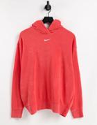 Nike Acid Wash Pack Oversized Hoodie In Red