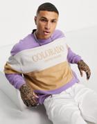 Asos Design Oversized Sweatshirt With Colorado Print-multi