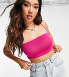 Asyou Crop Top In Bright Pink