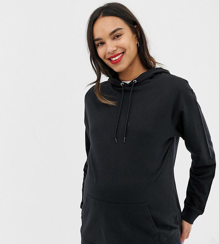 Asos Design Maternity Ultimate Hoodie In Black