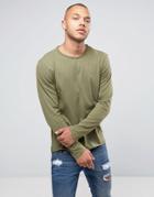 Another Influence Crew Neck Long Sleeve T-shirt - Green