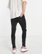 Tommy Jeans Finley Cotton Blend Super Skinny Jeans In Black - Black