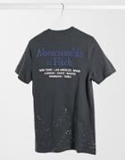 Abercrombie & Fitch Back Logo Print T-shirt In Black