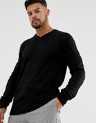 Brave Soul V Neck Sweater-black