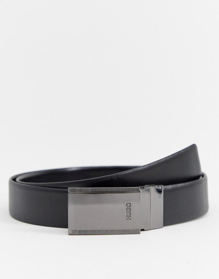 Hugo Grad-g Reversible Dual Buckle Belt Gift Box In Black - Black