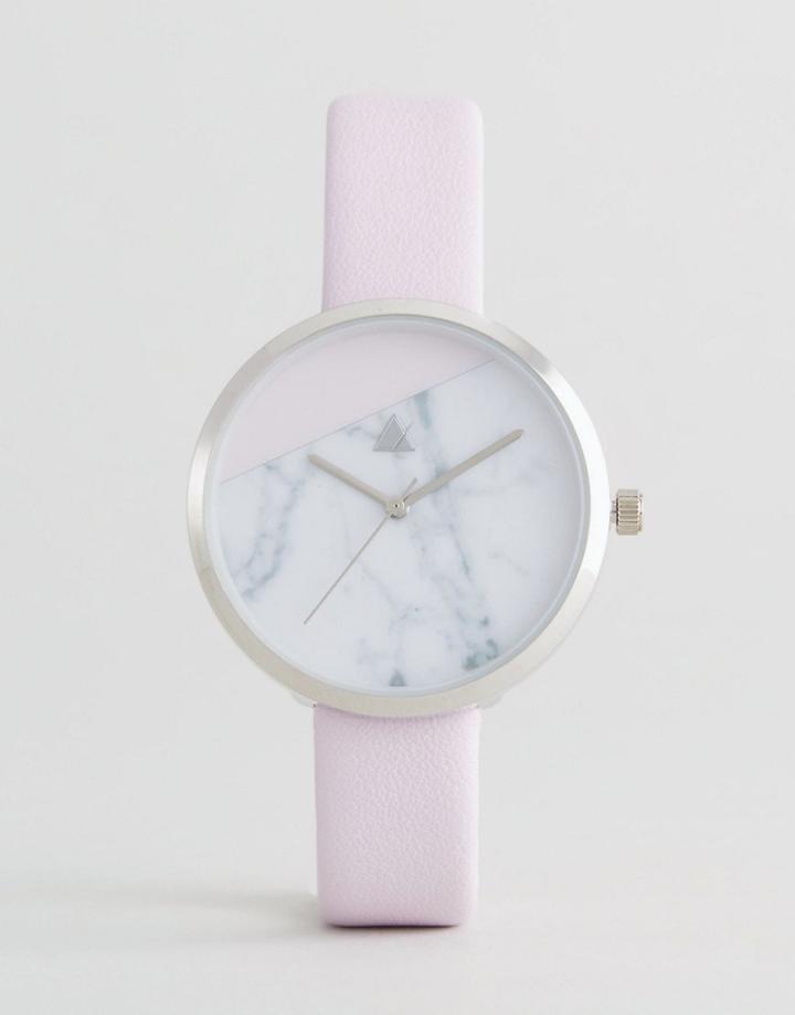 Asos Abstract Marble Face Watch - Cream