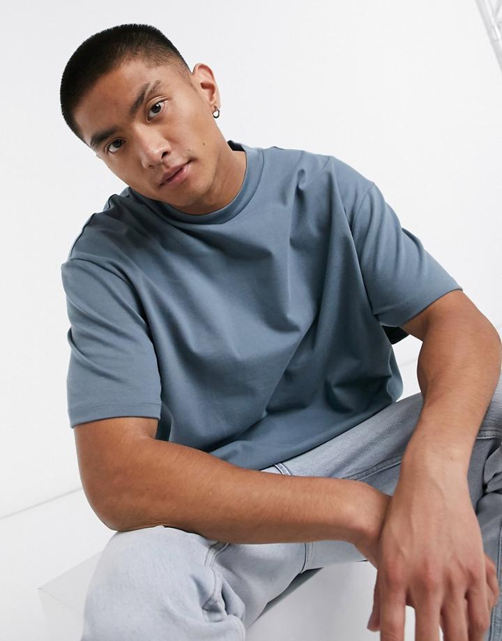 Weekday Great T-shirt In Blue-blues