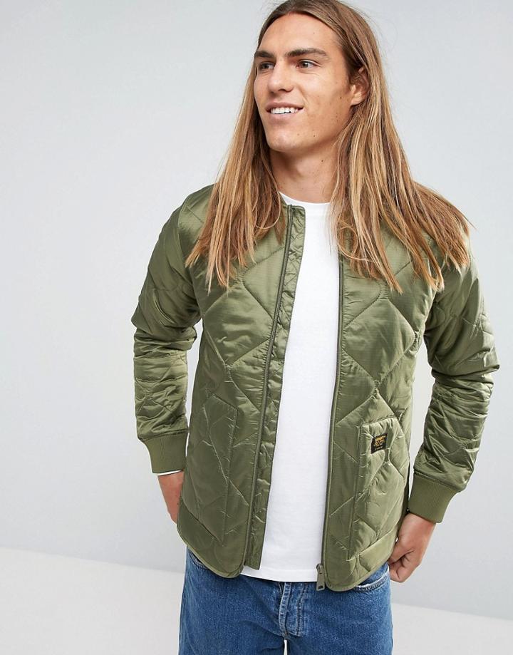 Carhartt Wip Newton Padded Bomber Liner Jacket - Green