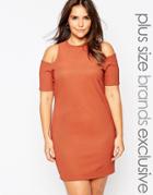 Alice & You Cold Shoulder Body-conscious Dress - Red