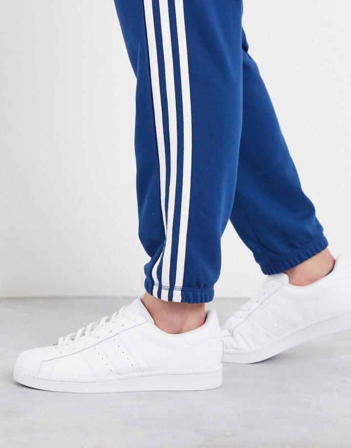Adidas Originals Superstar Sneakers In Triple White