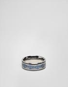 Seven London Engraved Band Ring - Silver