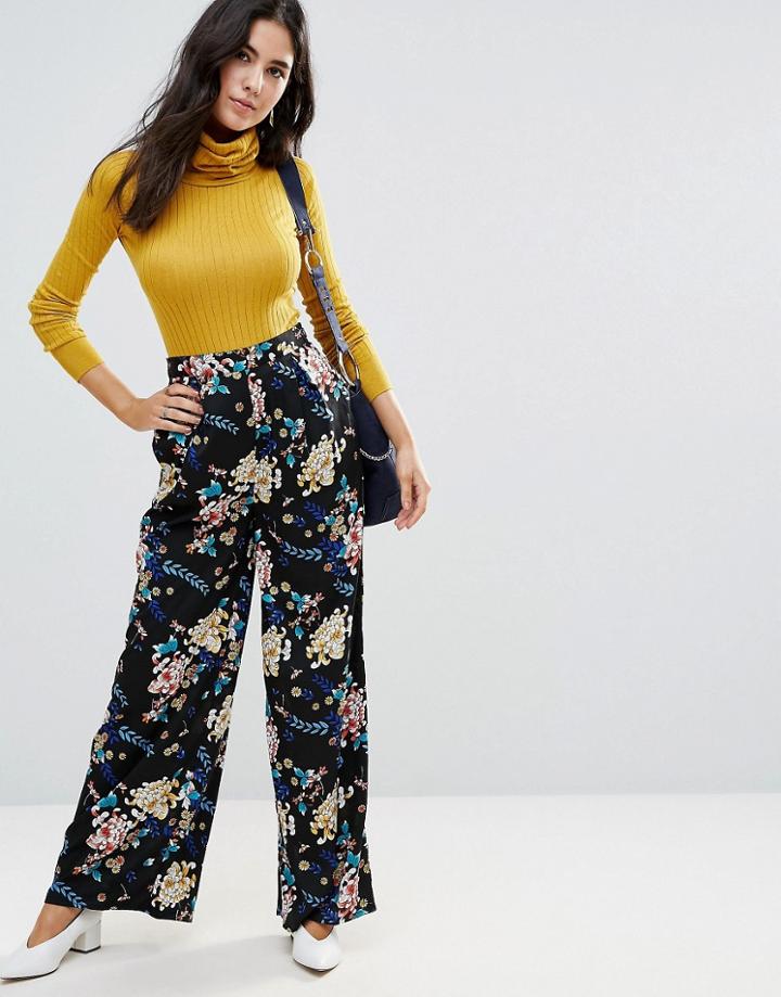 Influence Floral Print Wide Leg Pants - Multi