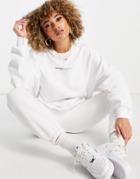 Asos Weekend Collective Oversized Sweatshirt With Back Logo In White