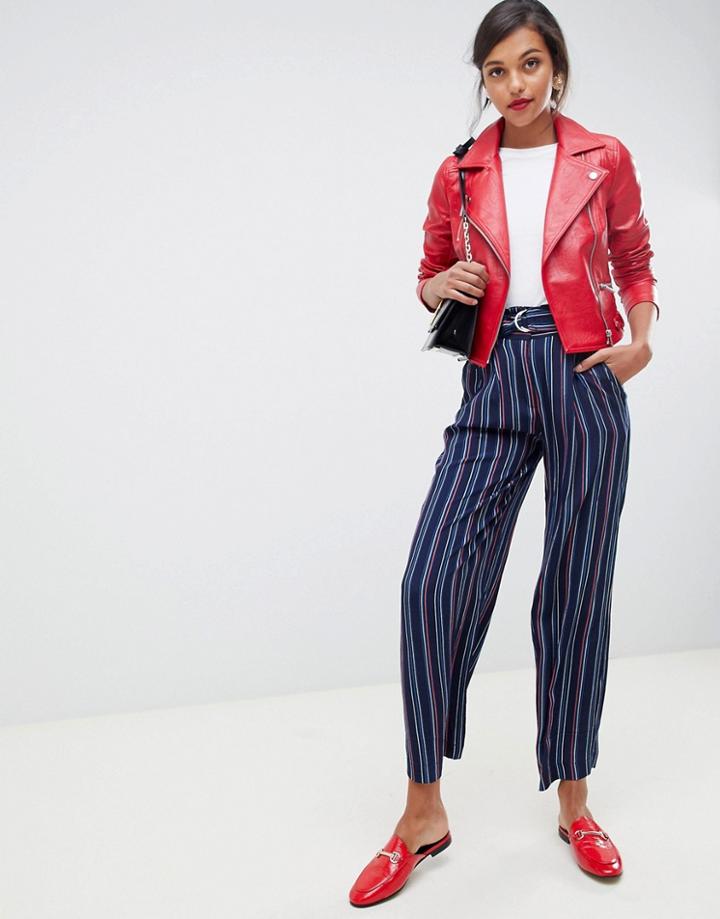 Oasis Wide Leg Pants In Stripe - Multi