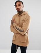 New Era Originators Oversized Hoodie With Sleeve Print In Stone - Stone