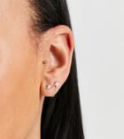 Kingsley Ryan Sterling Silver Chain And Crystal Double Piercing Earring