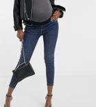 Topshop Maternity Jamie Underbump Skinny Jeans In Dark Wash-blue