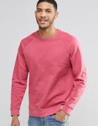 Asos Sweatshirt In Pink - Raspberry Sorbet