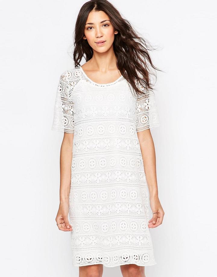 B.young Lace Shift Dress - Off White