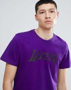 New Era Lakers T-shirt In Purple - Purple