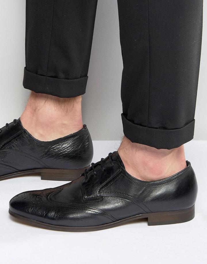 Hudson London Williston Leather Derby Brogues - Black