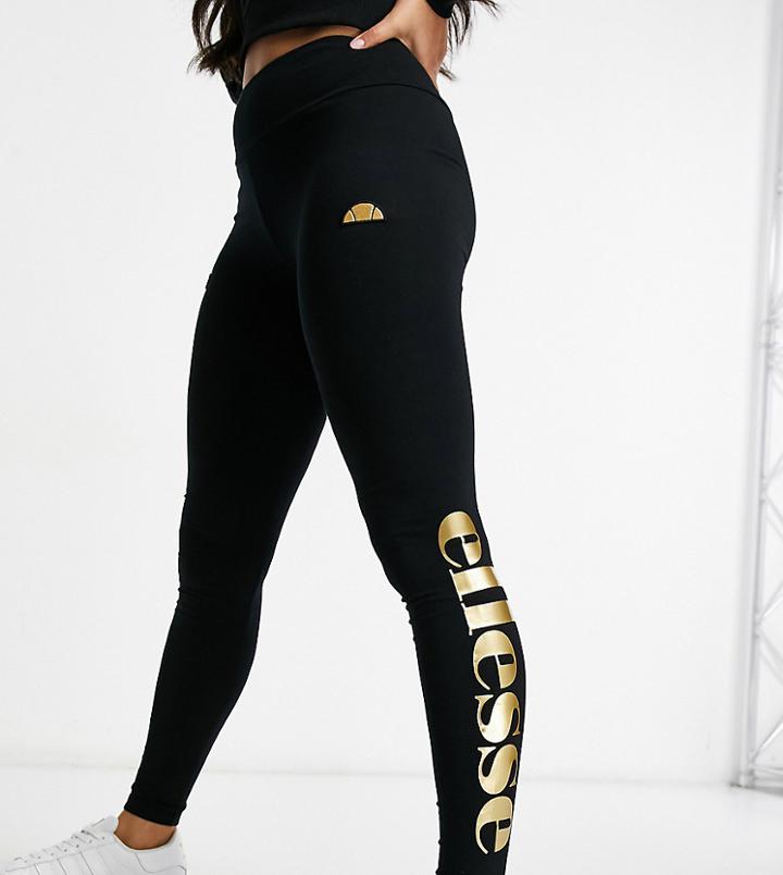 Ellesse Leggings In Black And Gold - Exclusive To Asos