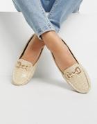 Truffle Collection Metal Trim Loafer In Beige Croc-neutral